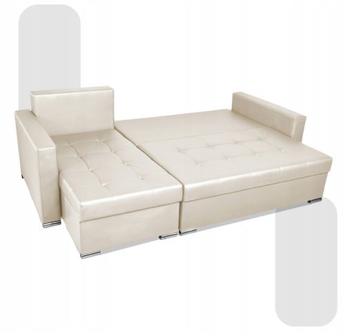 Narożnik rozkładany z funkcją spania ekoskóra Varius rogówka Family Meble na Arena.pl