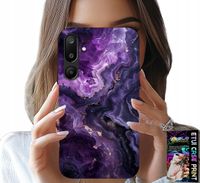 ETUI DO SAMSUNG GALAXY M16 5G - FIOLETOWY MARMUREK MODNE KOBIECE + SZKŁO