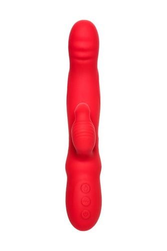 jos redli vibrator with moving head, silicone, red, 21 cm na Arena.pl