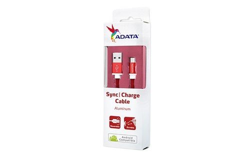 Adata Kabel USB-microUSB 1m Czerwony alu-knit na Arena.pl