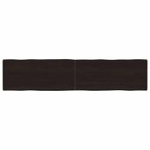 Blat ciemnobrązowy 180x40x(2-4) cm drewno z naturalną krawędzią