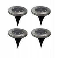 LAMPKI SOLARNE WBIJANE DYSK NAJAZDOWE LED WODOODPORNE OGRODOWE X8 SZT