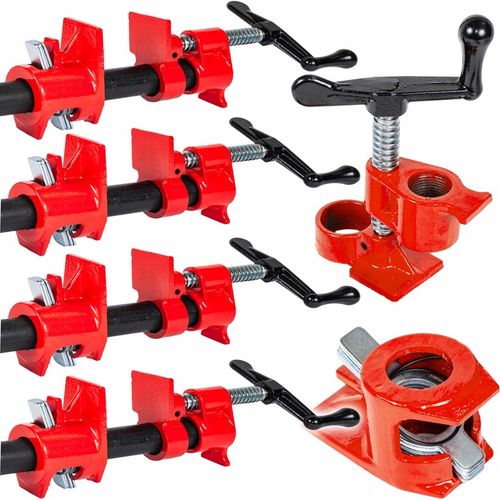 4x ŚCISK STOLARSKI RUROWY BEZKOŃCOWY NA RURĘ 3/4" ZACISK MONTAŻOWY IMADŁO na Arena.pl