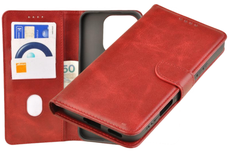 Etui portfel Wallet do Honor 400 Lite czerwony zdjęcie 1