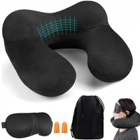 PODUSZKA PODRÓŻNA DMUCHANA NA SZYJĘ KARK ZAGŁÓWEK DO SAMOLOTU AUTA SPANIA