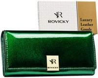 portfel damski z lakierowanej skóry naturalnej zamykany