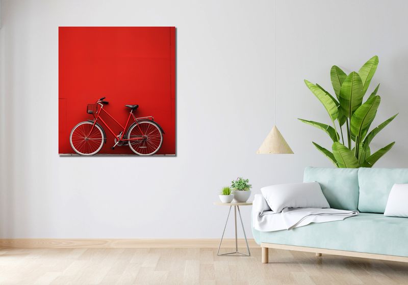 Obraz 90x100cm Czerwony Rower zdjęcie 2