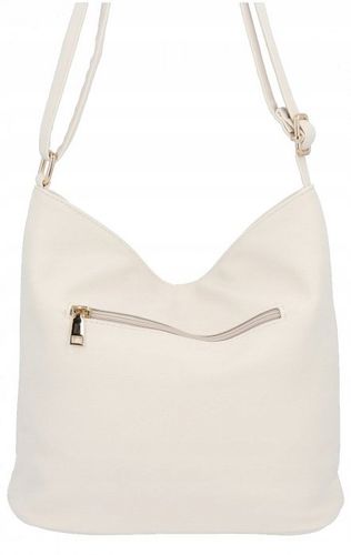 Herisson - torebka worek dwa zamki skóra ekologiczna beżowy 1052L2073 na Arena.pl