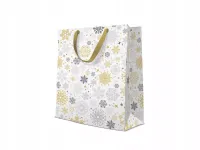 Torebka Prezentowa Metaliczne Śnieżynki, Duża