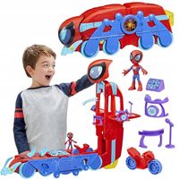SPIDEY I SUPER KUMPLE AUTO BAZA 2W1 DŹWIĘK ŚWIATŁO +FIGURKA +MOTOR 61 CM
