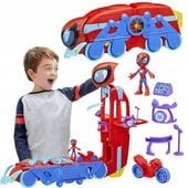 SPIDEY I SUPER KUMPLE AUTO BAZA 2W1 DŹWIĘK ŚWIATŁO +FIGURKA +MOTOR 61 CM