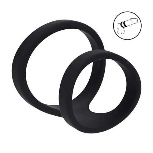 2 loop silicone cockring - black na Arena.pl