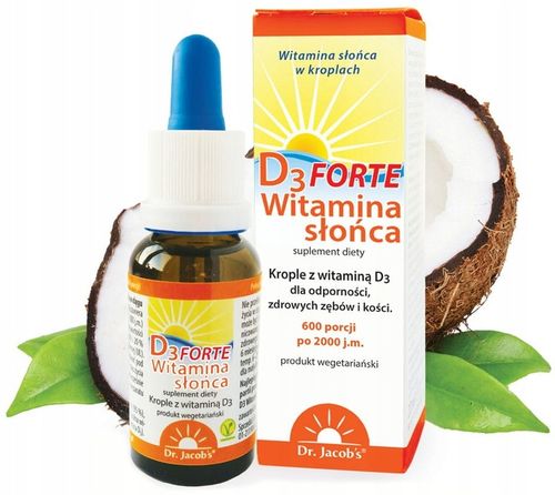 WITAMINA D3 FORTE w kroplach z lanoliny Jacobs na Arena.pl