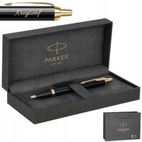 Długopis Parker IM Czarny złoto GT etui Premium GRAWER NA PREZENT DO SZKOŁY