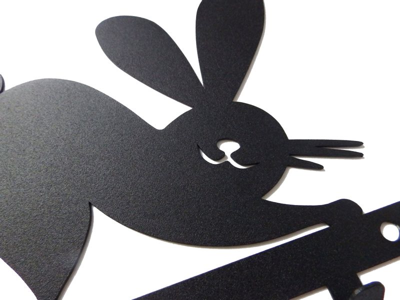 Metalowy wieszak ścienny na ręczniki ubrania klucze loft KRÓLIK czarny zdjęcie 10