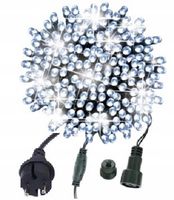 LAMPKI CHOINKOWE 500LED BIAŁE ZIMNE z FLASH BŁYSK