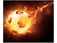 60X50CM OBRAZ OGNISTA PIŁKA NOŻNA FOOTBALL OBRAZ ŚCIAN DREWNIANE
