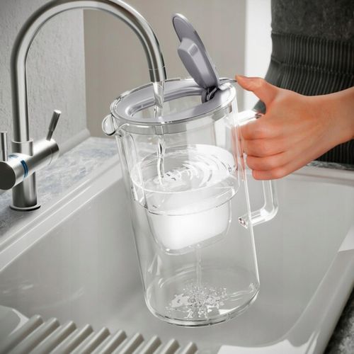 Dzbanek szklany filtrujący do wody Aquaphor Glass biały 10 filtrów MaxforMg na Arena.pl