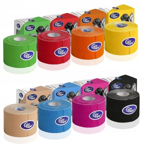 Taśma do kinesiotapingu tejpy CURETAPE CLASSIC do CIAŁA i TWARZY na Arena.pl