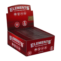 box - 50 x bibułki elements red king size slim