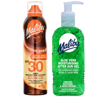 Malibu SPF30 Balsam Ochronny 175ml + Aloe Żel Po Opalaniu 200ml