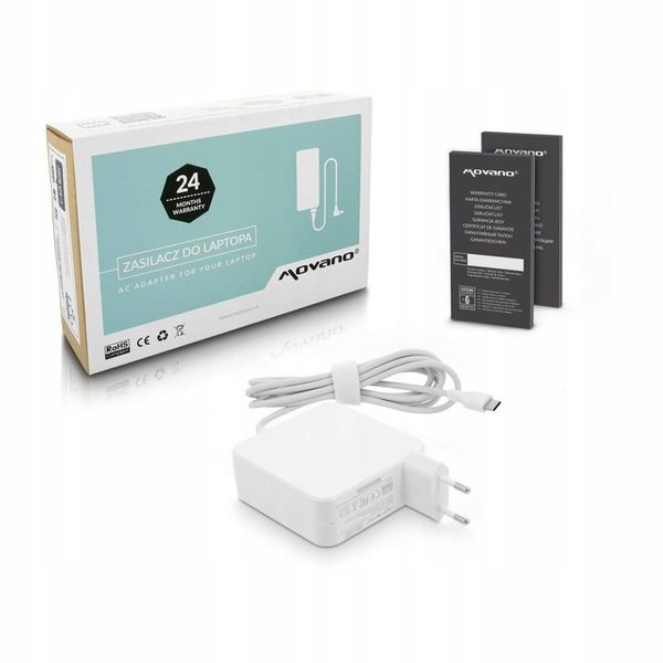 Zasilacz Ładowarka USB-C 65W do laptopa (Biały) zdjęcie 1