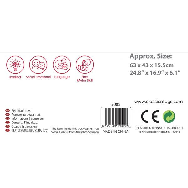 CLASSIC WORLD Drewniane Klocki Zbuduj Miasto 120 elementów zdjęcie 10