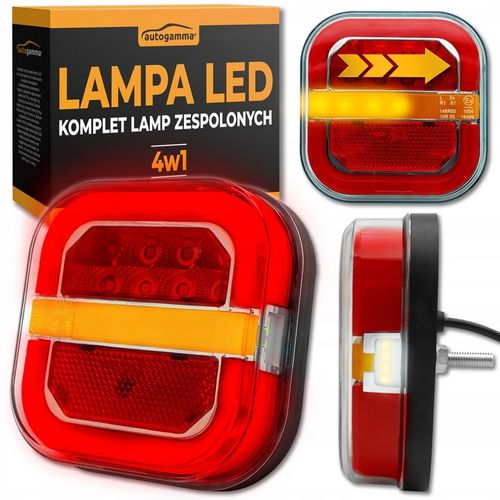 Lampa LED 4w1 Tylna Zespolona Kierunkowskaz TIR Komplet HOMOLOGACJA 2 szt. na Arena.pl