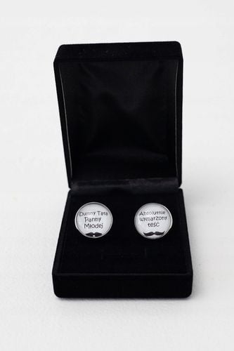 Spinki dla taty do mankietów w etui ślub prezent tata teść na Arena.pl