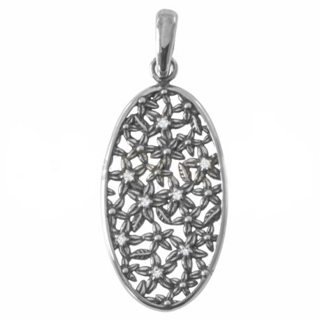 SREBRNY KOMPLET AŻUROWY KWIATY SREBRO PRÓBY 925 na Arena.pl