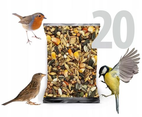 20kg Uniwersalna Karma dla Ptaków Ziarno Pokarm Zimowy Karmnik Champi na Arena.pl