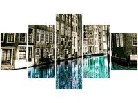 75CM 120 OBRAZ 5 ELEM ZABYTKOWE KAMIENICE BERT KAUFMANN ŚCIENNY DRUK