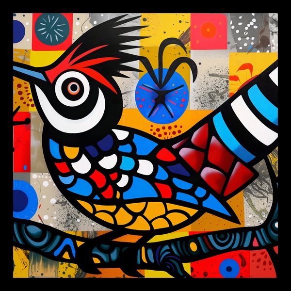 Plakat 30x30cm Ptak Na Wznak zdjęcie 2