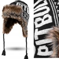 CZAPKA ZIMOWA PIT BULL USZATKA CIEPŁA WYGODNA PITBULL