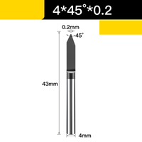 Frez do grawerowania z powłoką 4 mm Rozmiar: 4 × 45° × 0.2