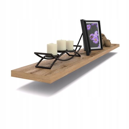 PÓŁKA ŚCIENNA WISZĄCA 100 CM DĄB WOTAN WKRĘT NIEWIDOCZNY WSPRONIK na Arena.pl