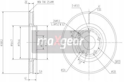 TARCZA HAM. DB P. W203/210 MAXGEAR na Arena.pl