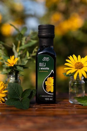 Olej z Wiesiołka 100ml nierafinowany tłoczony na zimno ZIELONY OLEJ na Arena.pl