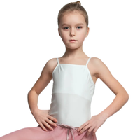 Body dziewczęce, strój do tańca body baletowe białe 110-116