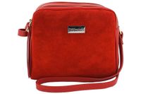 Damska skórzana listonoszka włoska - Czerwona jasna