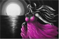 120CM 80CM OBRAZ ŚCIENNY DZIEWCZYNA SUKIENCE