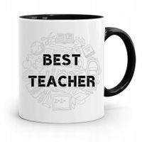 Kubek Czarny Prezent Dzień Nauczyciela Best Z Nadrukiem Ze Zdjęciem