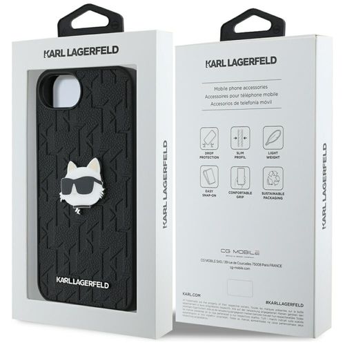 etui karl lagerfeld monogram choupette   head pin do iphone 16e czarny na Arena.pl