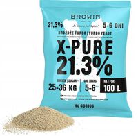 Drożdże X-PURE 21,3% TURBO 360g na 100 litrów