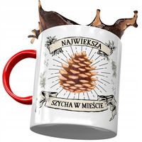 Kubek Czerwony Śmieszny Największa Szycha Miasta Z Nadrukiem Ze Zdjęciem