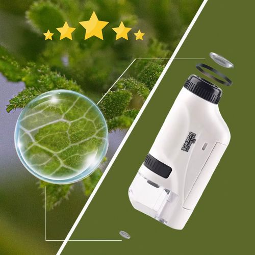 Mikroskop mini kieszonkowy przenośny zabawka edukacyjna dla dzieci prezent na Arena.pl