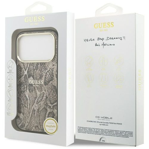 etui guess python pattern magsafe do     iphone 17 pro max brązowy na Arena.pl