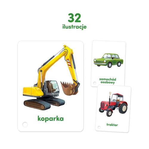 Karty obrazkowe na sznurku - Pojazdy na Arena.pl