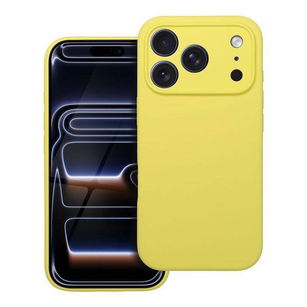 Futerał SILICONE 2mm do IPHONE 17 Pro żółty zdjęcie 1