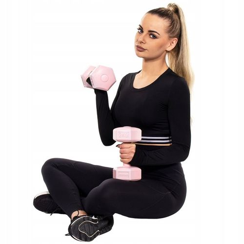 HANTLE 2x2kg ZESTAW CIĘŻARKI HANTELKI DO ĆWICZEŃ W DOMU HEKSAGONALNE na Arena.pl